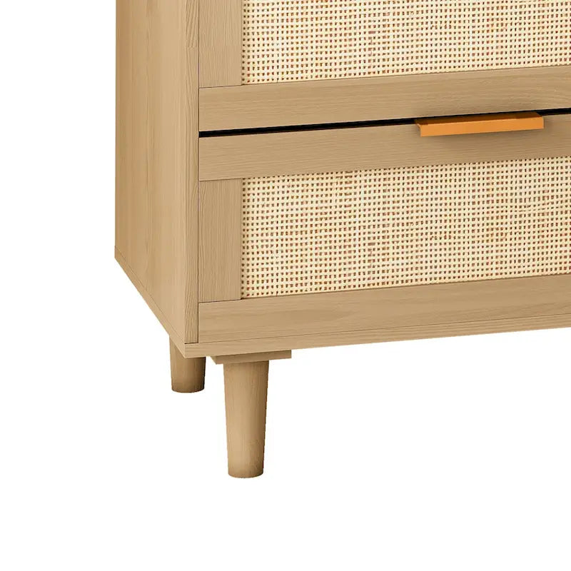6-Drawer Rattan Wood Dresser - image 5