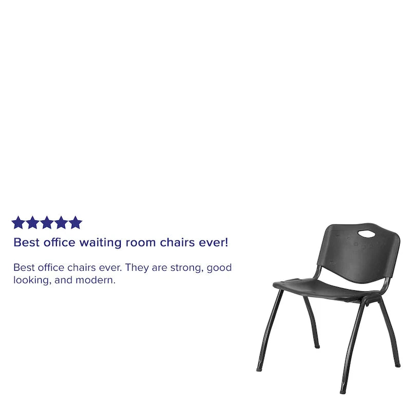 880 lb. Capacity Heavy-Duty Plastic Stackable Chair with Carrying Handle - image 5