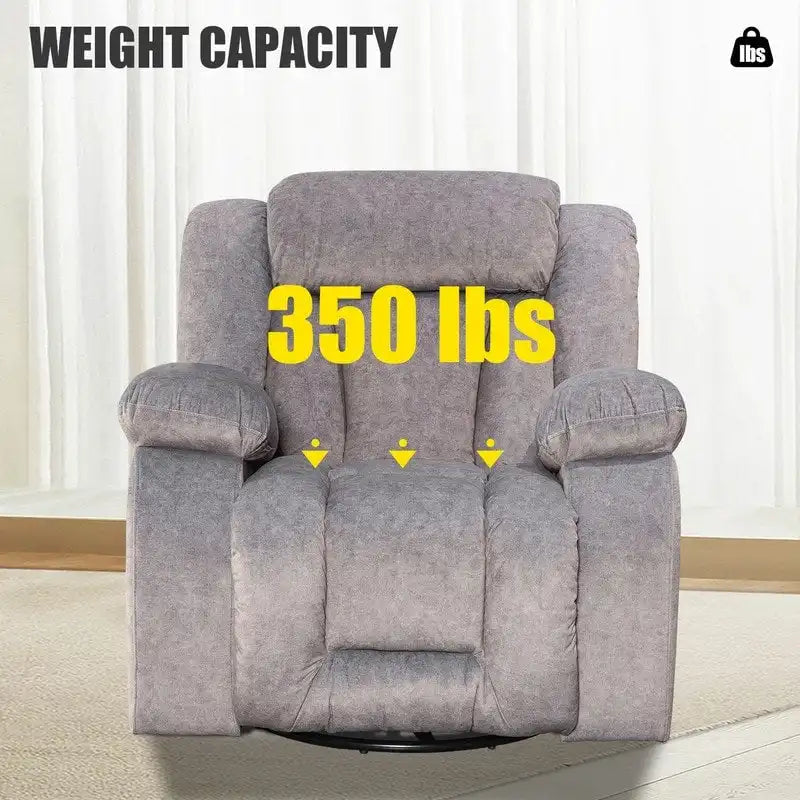 Upholstered Recliner with Rocking and Swiveling Features - image 31