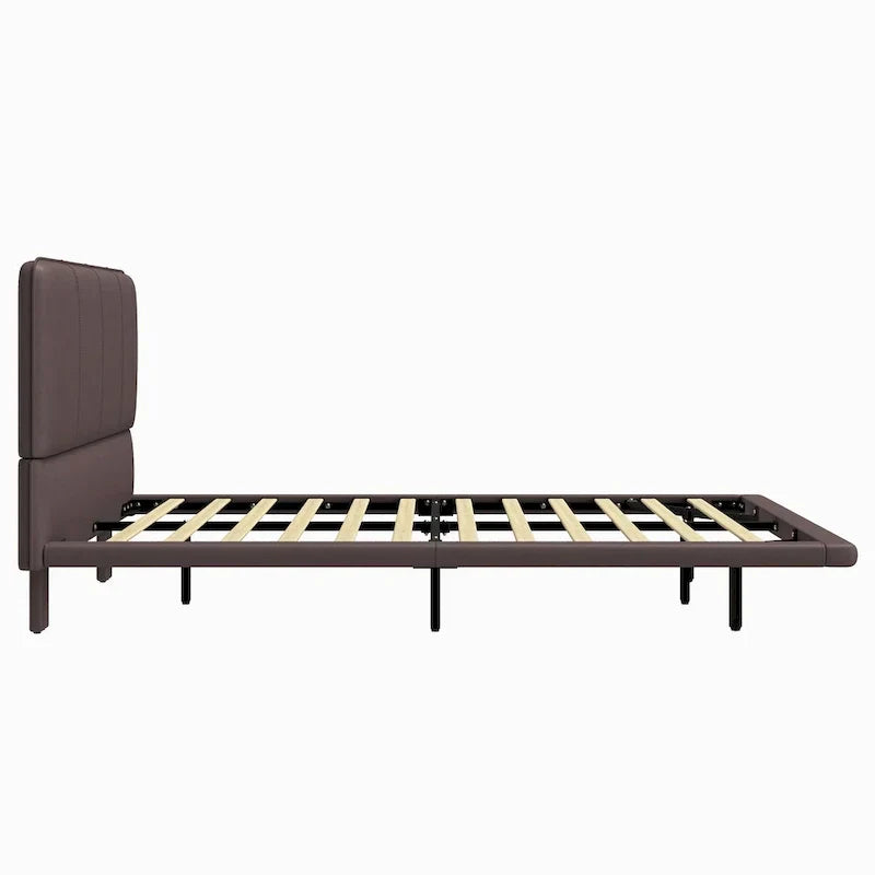 Christopher Knight Home Korli Contemporary Upholstered Leather Floating Bed Frame and Headboard Set with LED Lighting - image 13