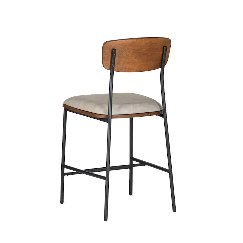 Lowrey 25-Inch Counter Stool with Metal Frame and Faux Leather Upholstery - image 10