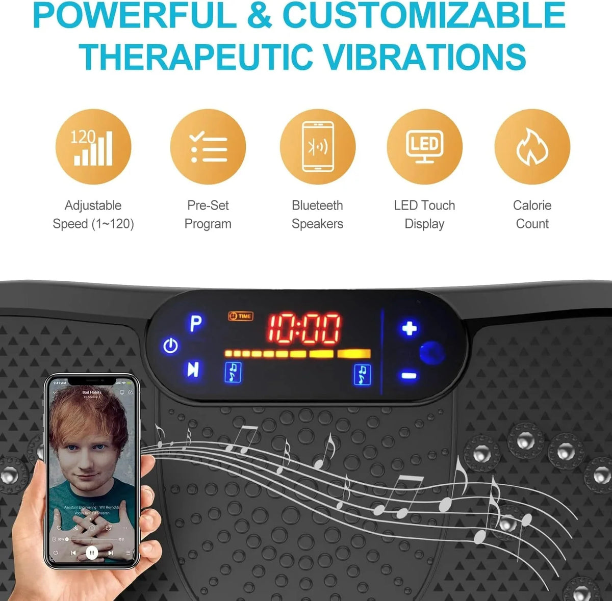 Vibration Plate Fitness Platform Exercise Machine Vibrating Lymphatic Drainage Shaking Full Body Shaker Workout Vibrate Stand Shake Board Sport Gym for Weight Loss Fat Burner for Women Men - image 31