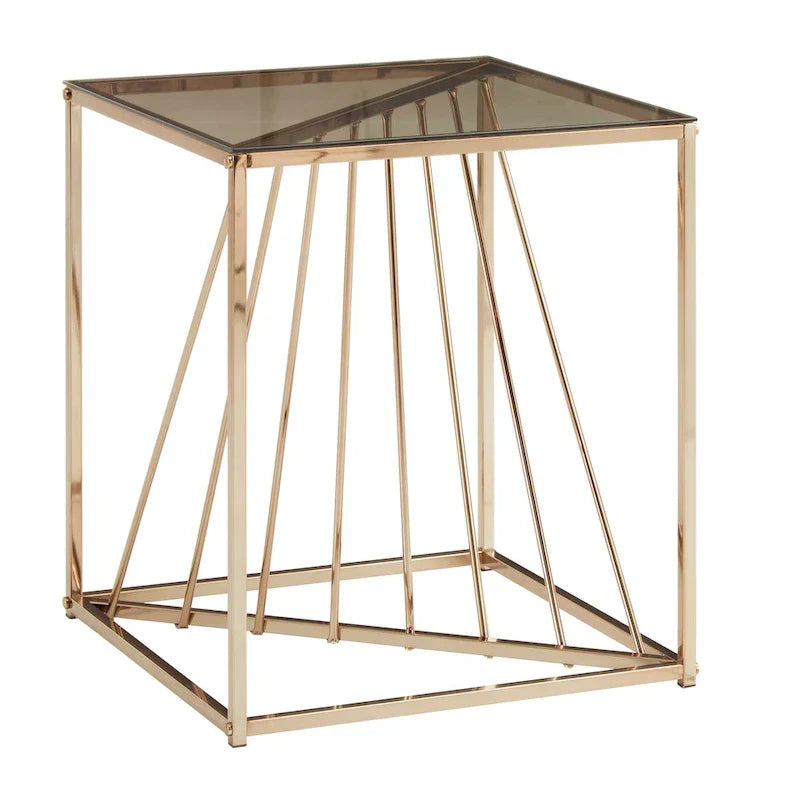 Hannah Square End Tables with Metal and Glass Top by iNSPIRE Q Bold - image 2