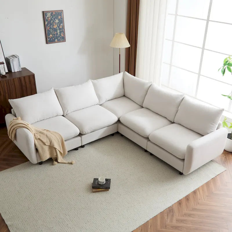 Christopher Knight Home - Evelyn Contemporary Modular L-Shaped Upholstered Sectional Sofa - image 17