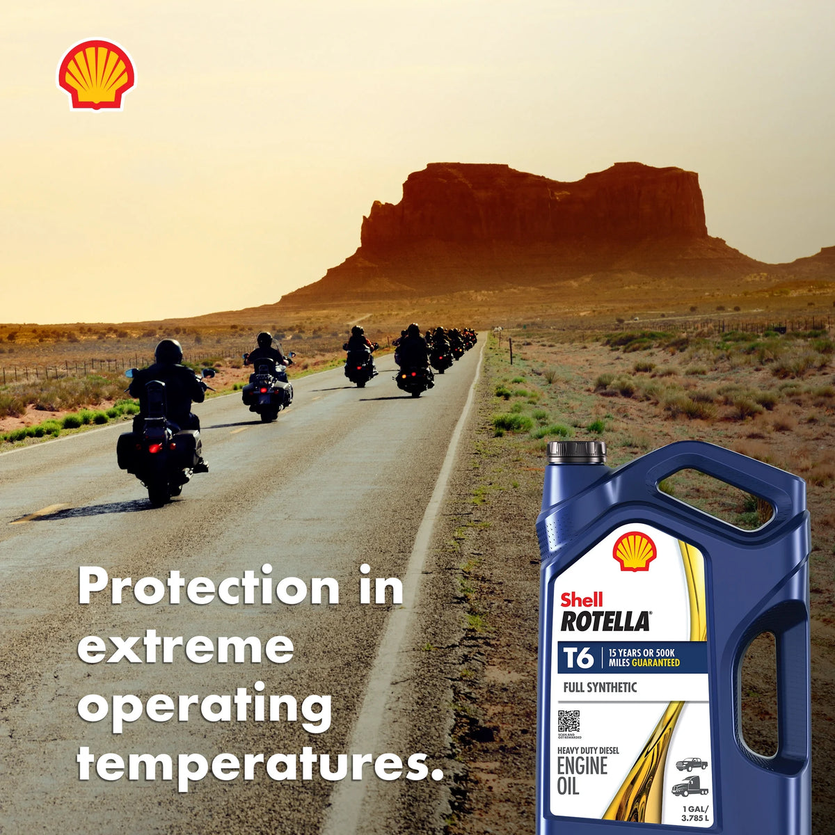 (3 Pack) Shell Rotella T6 Full Synthetic 15W - 40 Motor Oil, 1 Gallon (3 Pack) - image 6