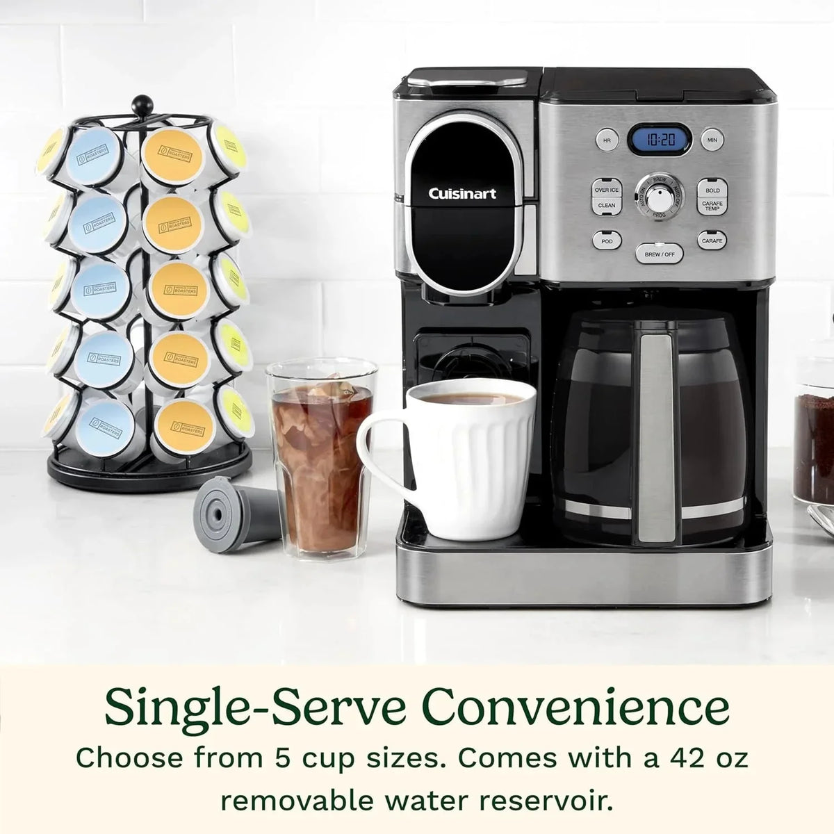 Cuisinart Coffee Maker, 12 Cup Glass Carafe, Automatic Hot & Iced Coffee Maker, Single Server Brewer, Stainless Steel, SS 16 - image 4