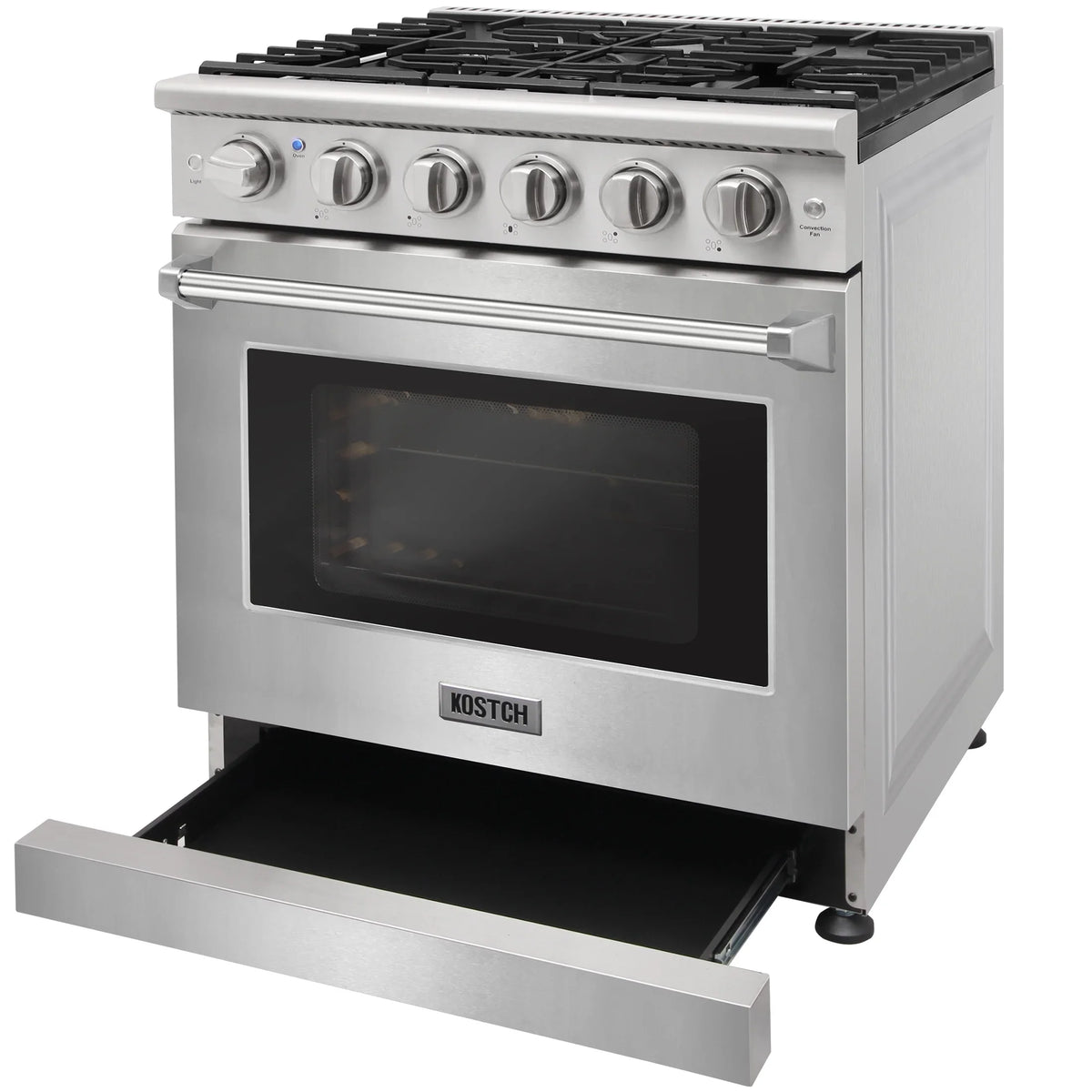 KOSTCH 30-in 5 burners 4.55-cu ft Convection Oven Freestanding Liquid Propane Gas Range ( Stainless steel ) - image 4