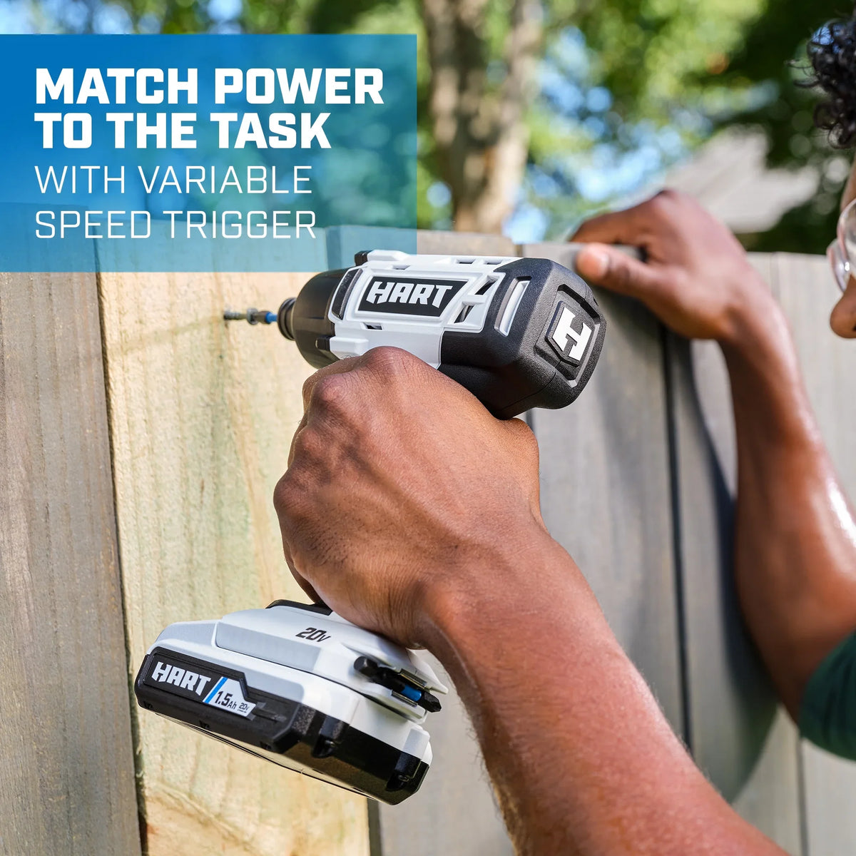 HART 20-Volt Cordless 1/4" Hex Chuck Impact Driver Kit, (2) 1.5Ah Lithium-Ion Batteries, Gen 2 - image 7