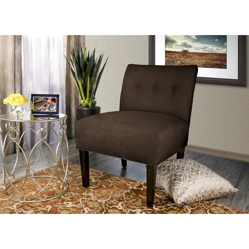 MJL Furniture Obsession Brownstone Button-Tufted Accent Chair (AS IS) - image 10