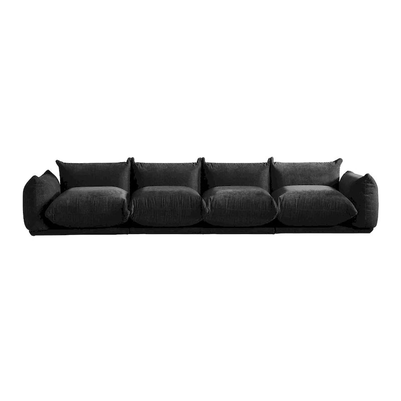 U-Shaped Chenille Fabric Sectional Sofa for 4 with 2 Matching Ottomans - image 9