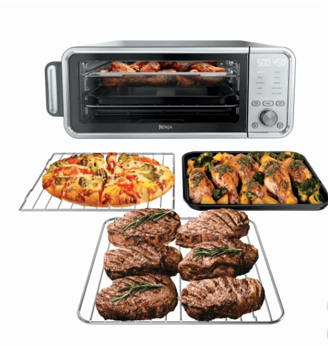 New Ninja Flip 10-in-1 Toaster Oven & Air Fryer with Added Broil Rack - image 1