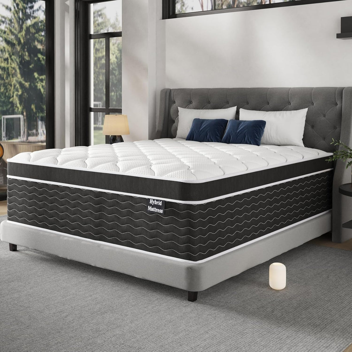 Full Size Mattress 10 Inch Full Size Mattress in a Box Medium Plush Hybrid Mattress - image 1