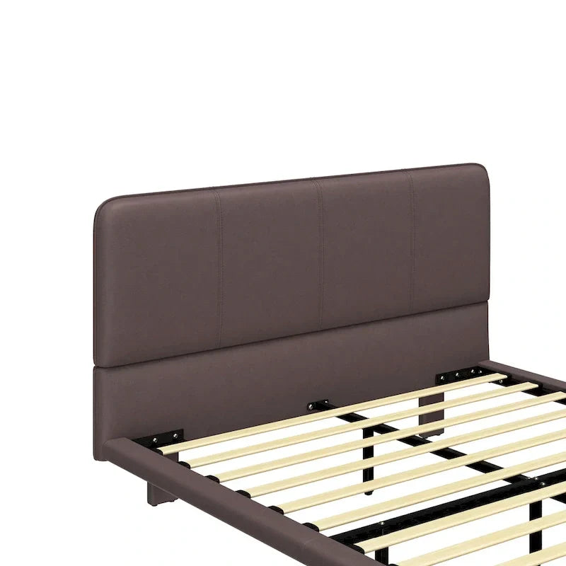 Christopher Knight Home Korli Contemporary Upholstered Leather Floating Bed Frame and Headboard Set with LED Lighting - image 14