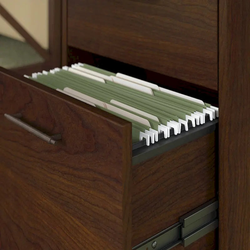 Bush Furniture Key West 60-Inch L-Shaped Desk with Rolling File Cabinet - image 9