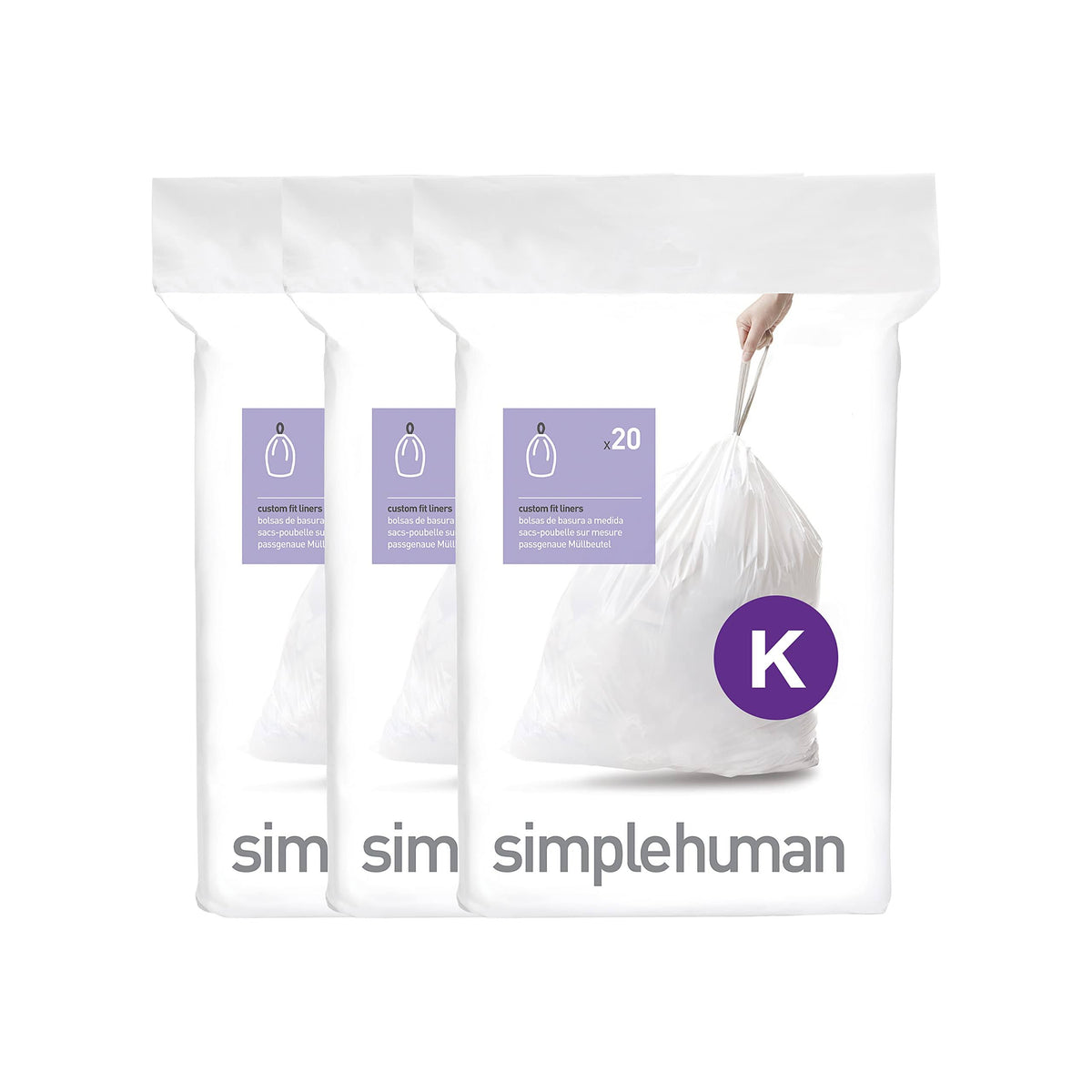 simplehuman Code K Custom Fit Liners (60 Count) - image 1