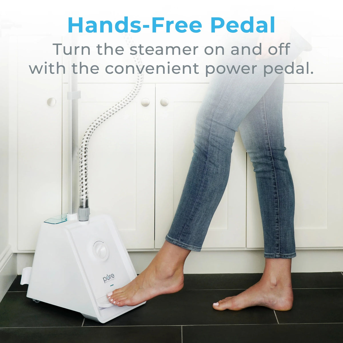 Pure Enrichment PureSteam Pro Upright Clothes Steamer - Professional Standing Garment Steamer & Foot Pedal - Half Gallon Tank with 1 Hr of Sanitizing - image 7