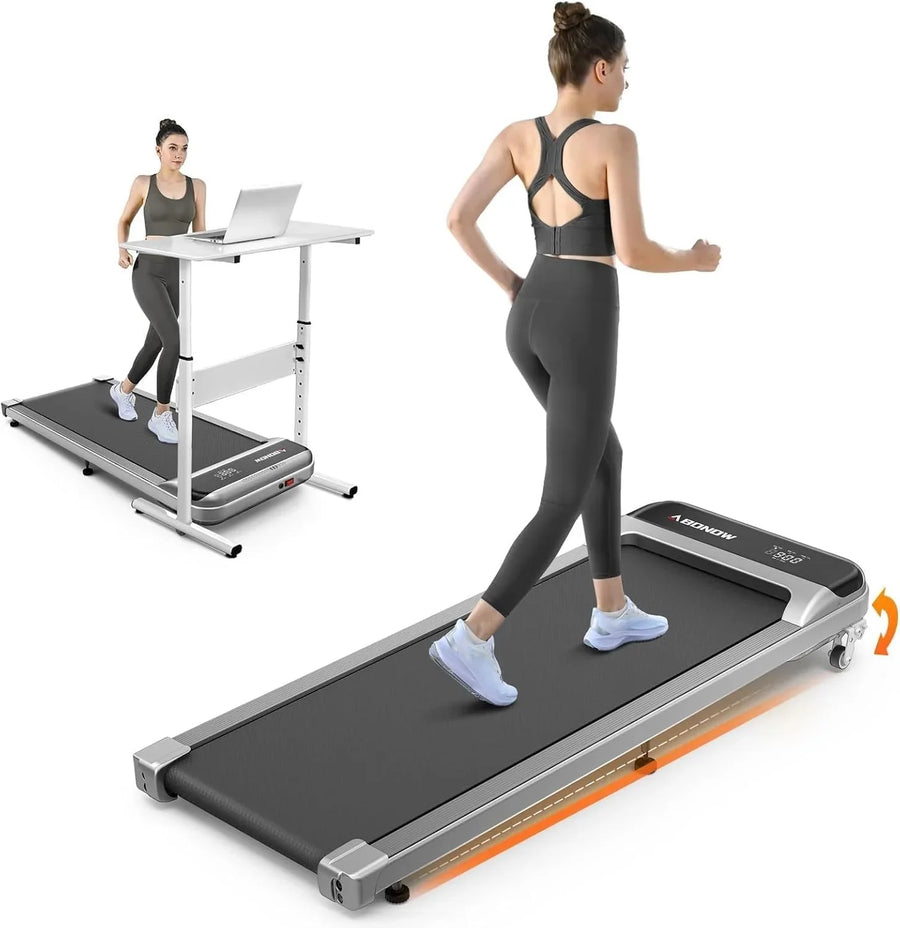 Walking Pad, Under Desk Treadmill with Incline for Home Office 2.5HP Portable Walking Treadmill with 280 Lbs Weight Capacity Walking Machine, Remote Control, LED Display - image 1