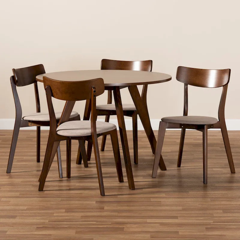Rika 5-Piece Mid-Century Modern Transitional Dining Set - image 11