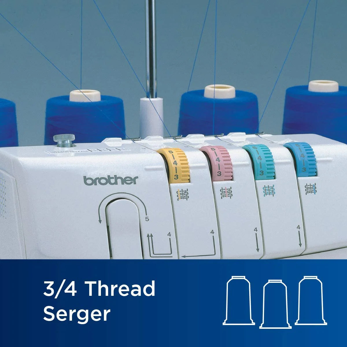 1034D Serger Heavy-Duty Metal Frame Overlock Machine 1300 Stitches Per Minute Removeable Trim Trap 3 Included Accessory Feet - image 6