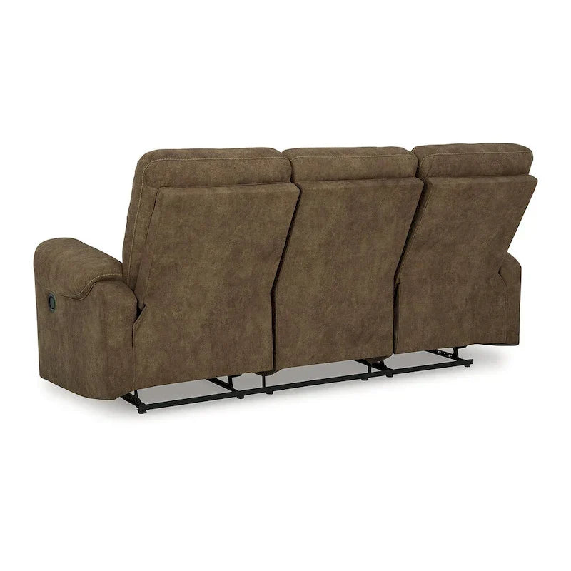 Signature Design by Ashley Edenwold Brown Reclining Sofa - Dimensions: 86" W x 40" D x 40" H - image 6