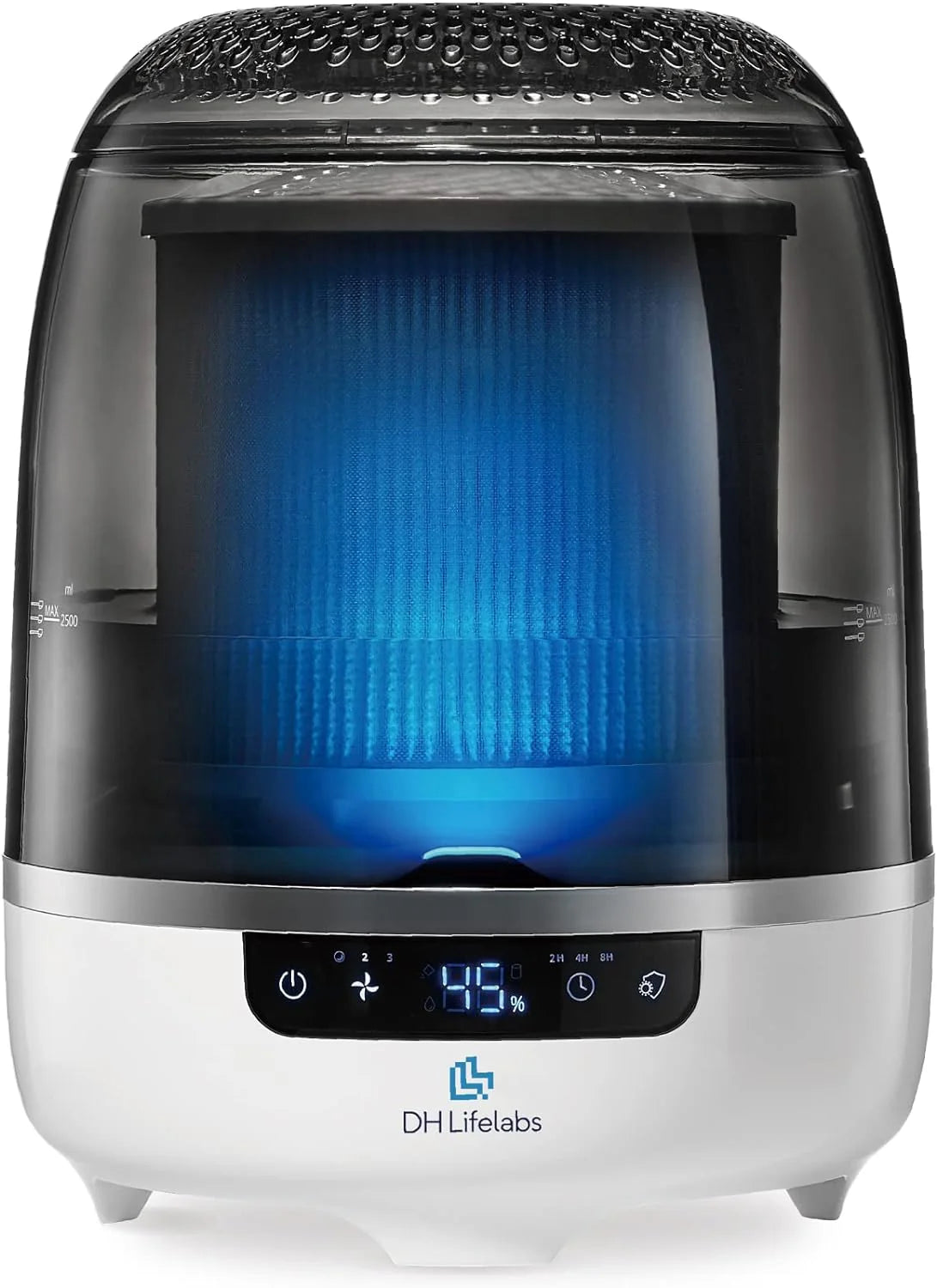 Bedroom Evaporative Humidifier, Humidifier and Air Purifier in One, with HOCL Generator, Mildew Remover, Pet Smoking Odor Eliminator, 538 Square Feet, Blue - image 1