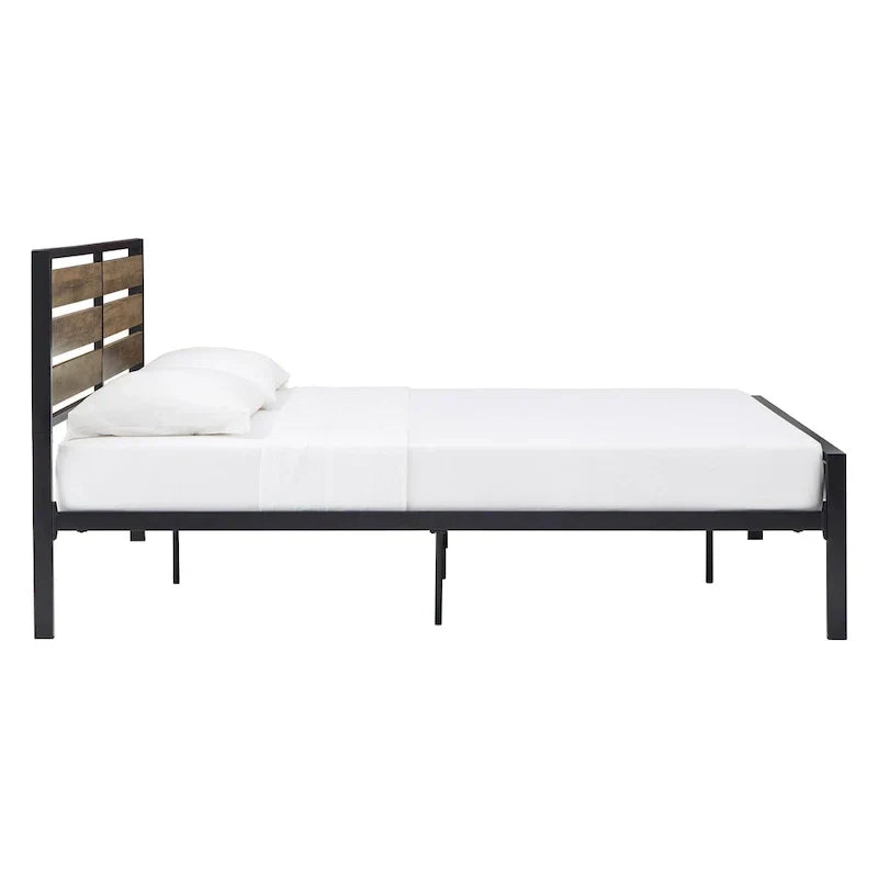Aabira Low Profile Metal Platform Bed with Wooden Finish Panels by iNSPIRE Q Classic - image 27