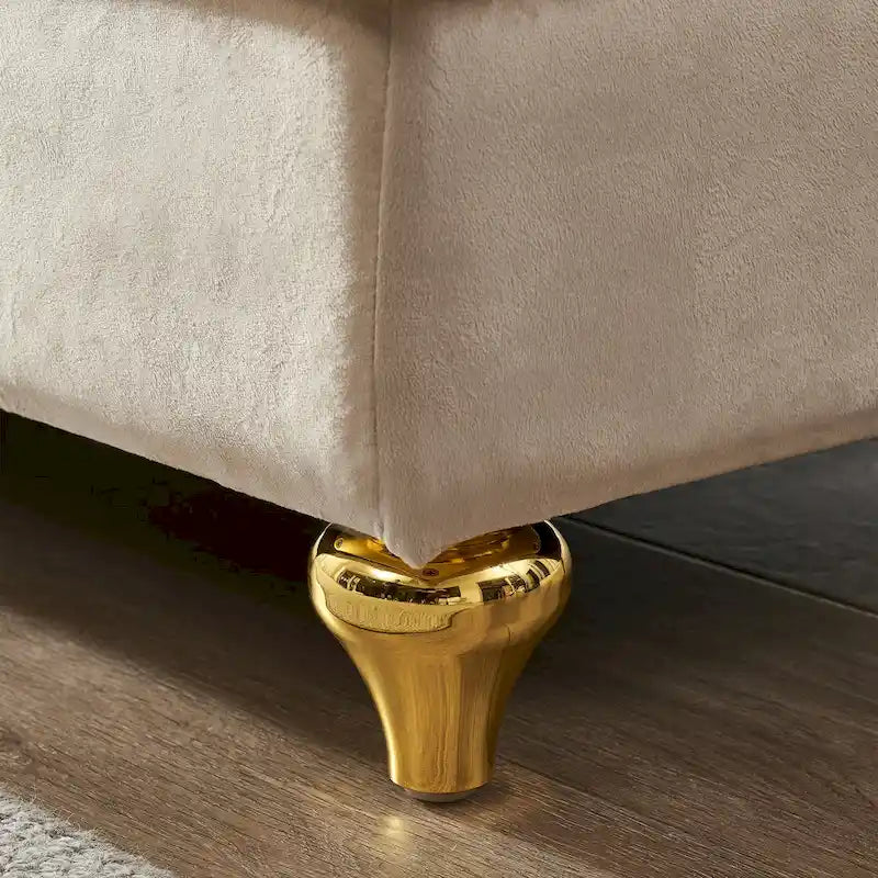 Contemporary Velvet Chaise Lounge Chair with Storage - image 33