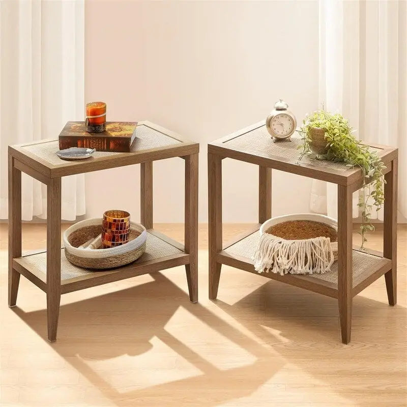 Set of 2 Living Room End Tables - Dimensions: 14D x 24W x 24H - image 2