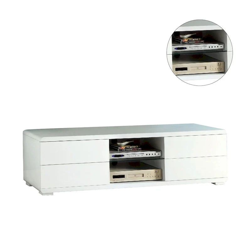 High Gloss Lacquer TV Stand with 4 Drawers - image 11