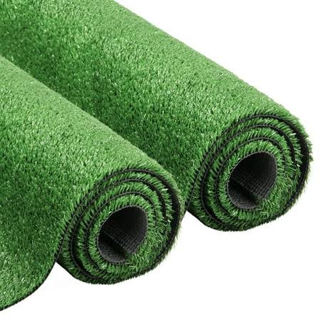 Lita Muti-Sizes Artificial Grass 1ftx28ft, 0.4 inch Indoor Outdoor Synthetic Grass Mat Fake Grass Rug, Size: 1' x 28', Green - image 1