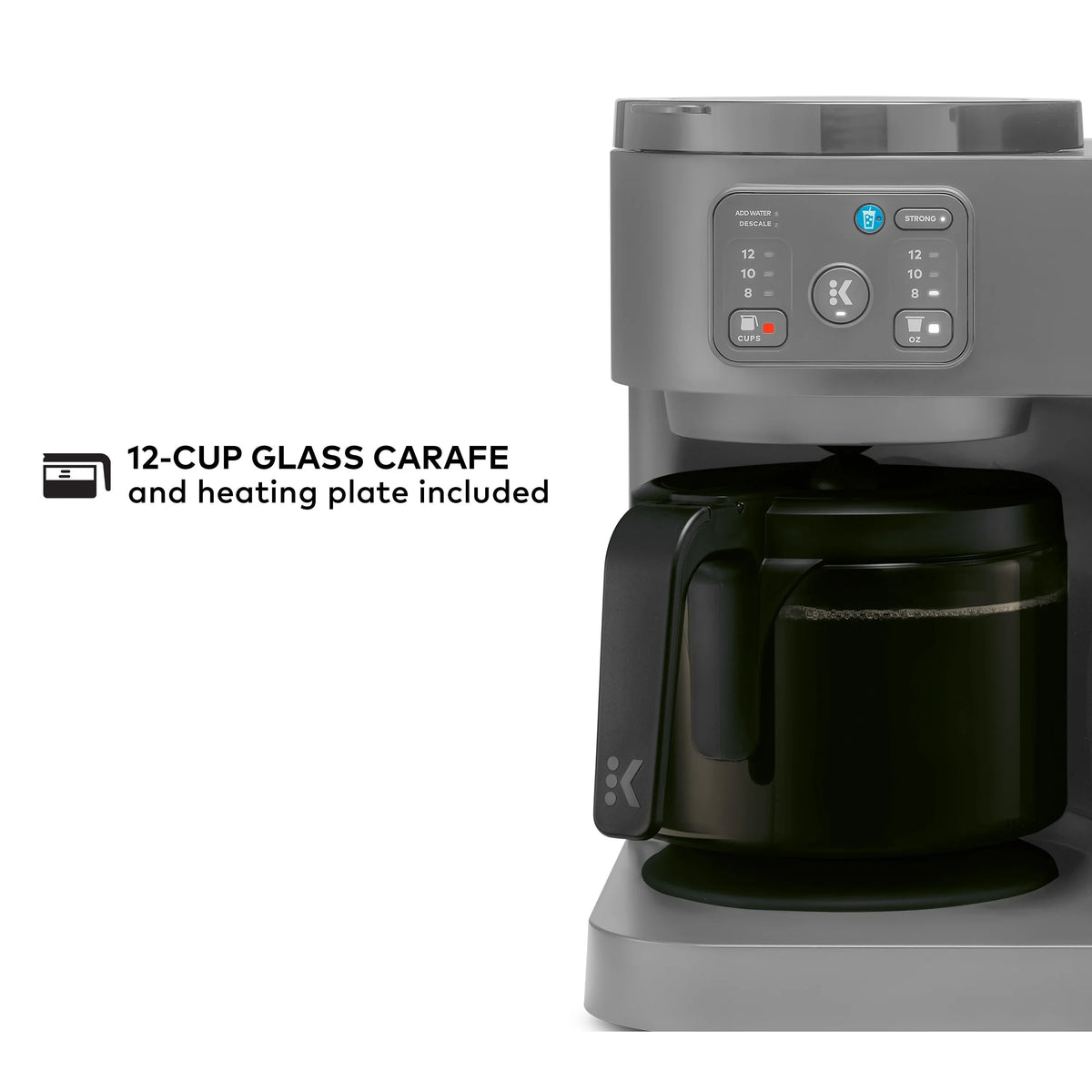 Keurig K-Duo Essentials, Hot & Iced Single-Serve K-Cup Pod Coffee Maker & Carafe,  Moonlight Grey - image 5