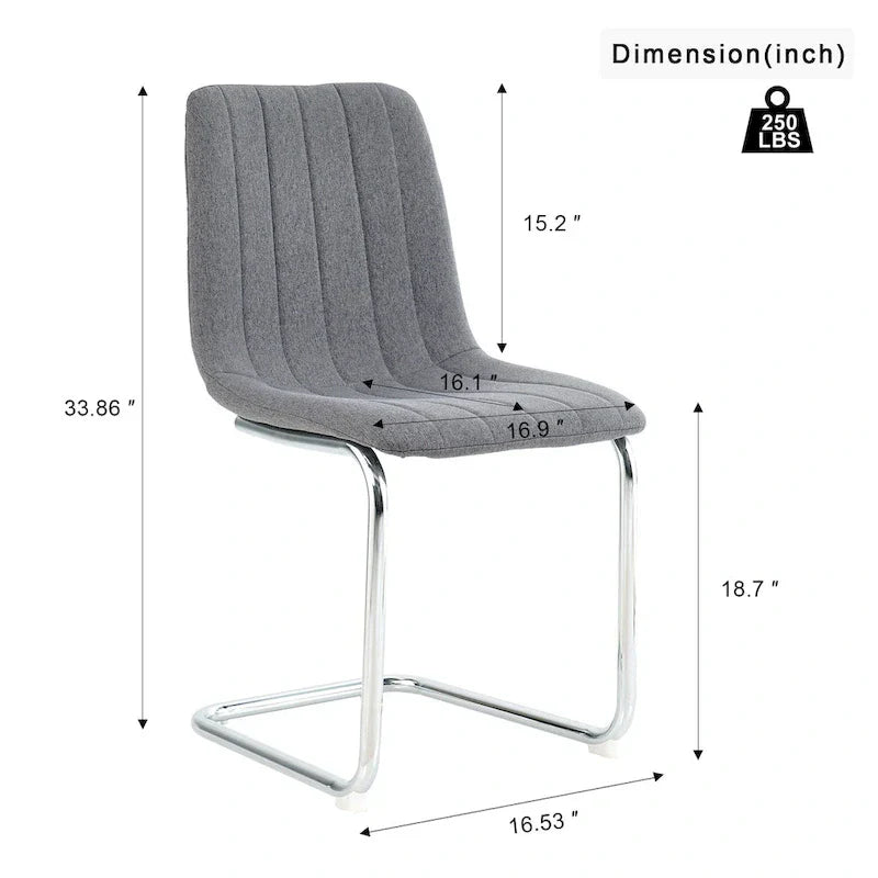 4-Piece Modern Dining Chair Set with Metal Legs - image 22