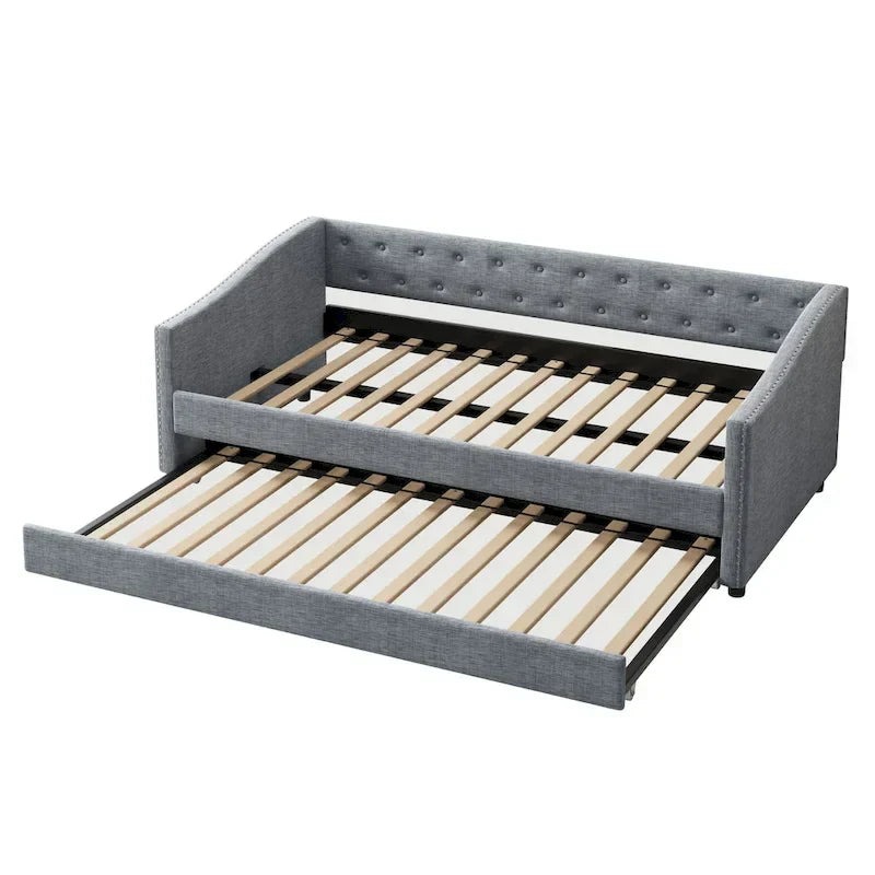 Christopher Knight Home Bennett Tufted Daybed Sofa with Storage Drawers and Stylish Curved Arms - image 4