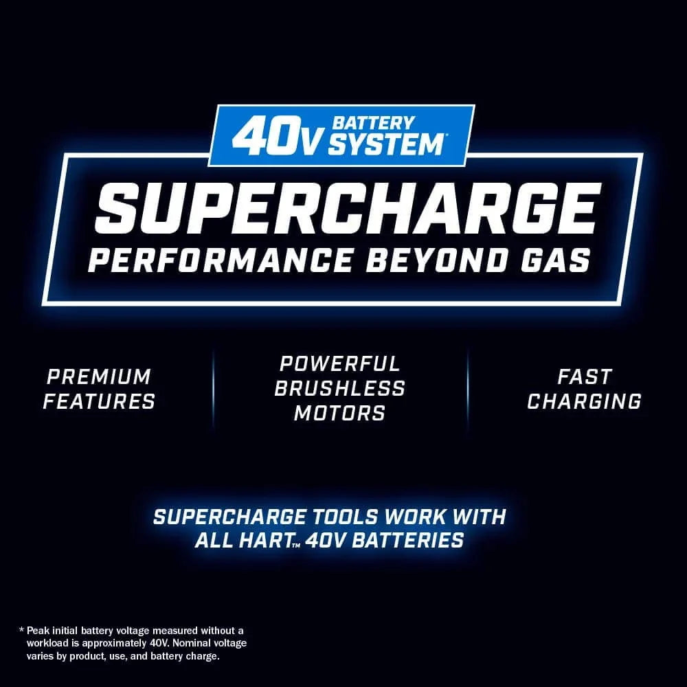 HART 40-Volt 21-inch Supercharge 3-in-1 Self-Propelled Mower Kit, (2) 6.0Ah Lithium-Ion Batteries - image 18