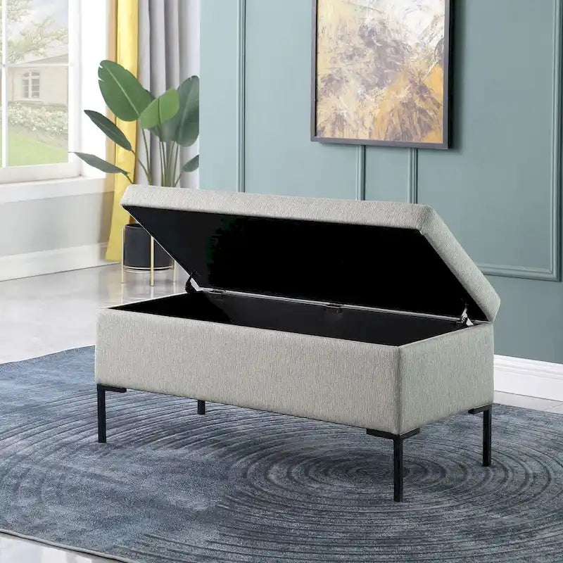 HomePop Metal-Leg Storage Bench - image 13