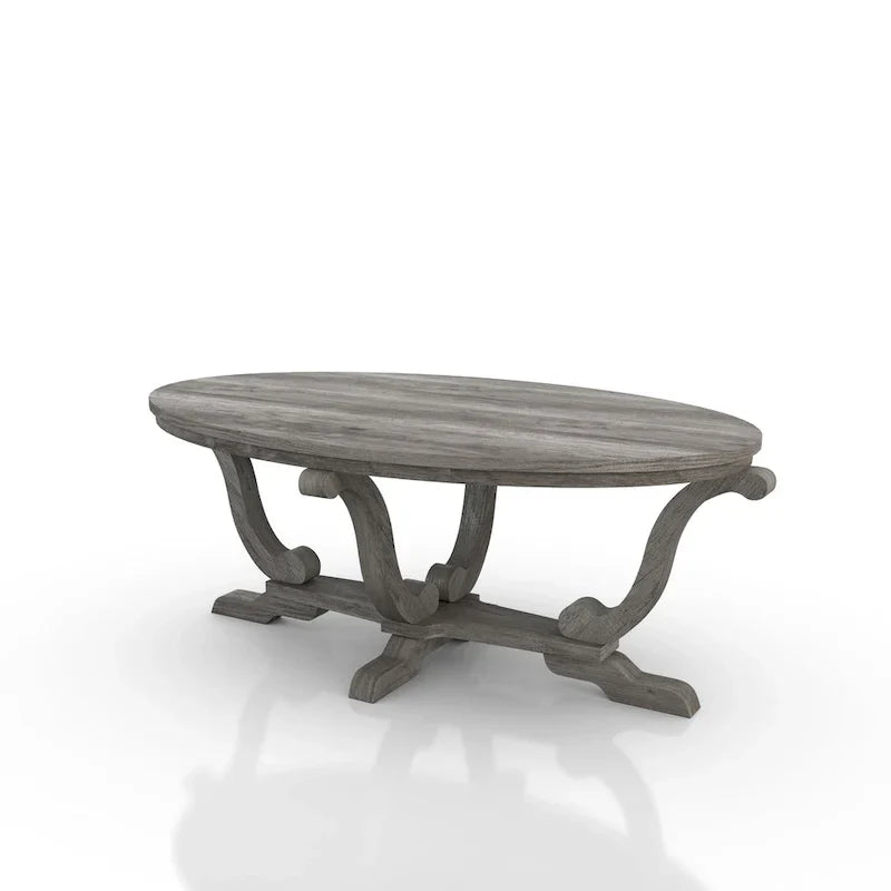 Denhour 48-Inch Vintage Grey Farmhouse Coffee Table - DH BASIC Collection - image 8