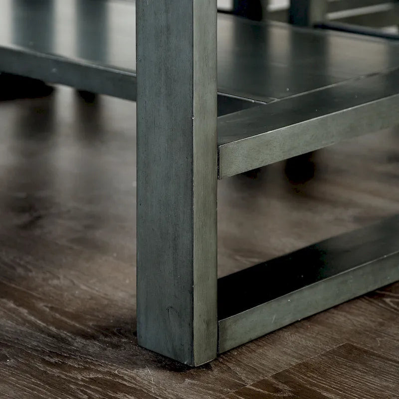 Isolde Black 60-Inch Solid Wood Counter Height Dining Table with Drawers by Furniture of America - image 5