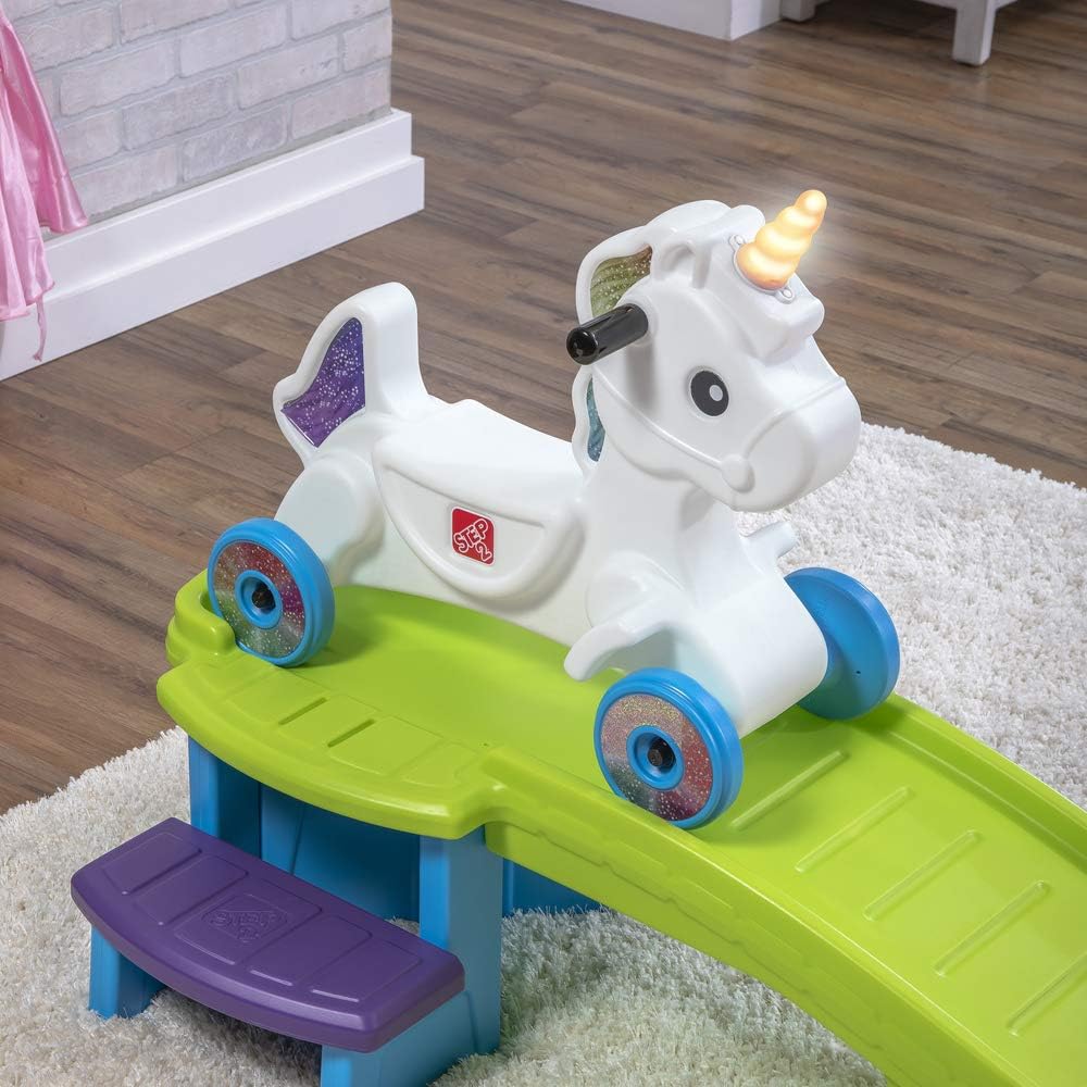 Kids Unicorn Up and Down Roller Coaster Toy, Ride Stroller, Indoor/Outdoor Toy Set - image 4