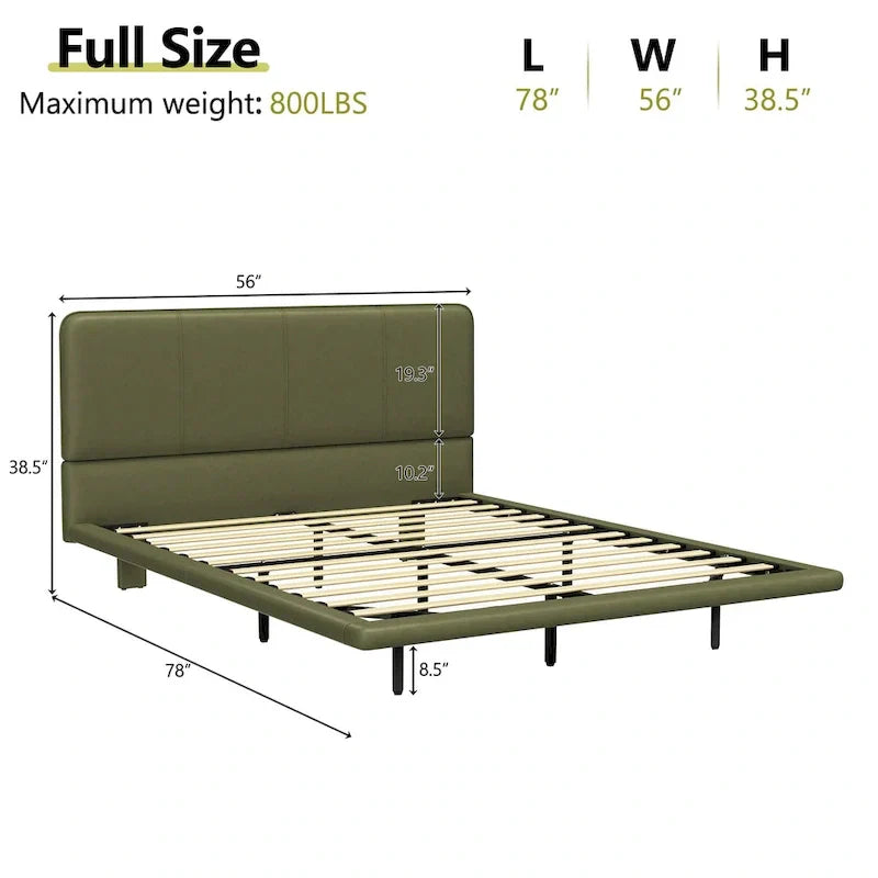 Christopher Knight Home Korli Contemporary Upholstered Leather Floating Bed Frame and Headboard Set with LED Lighting - image 29