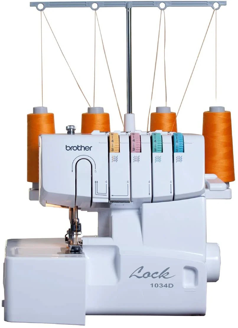 1034D Serger Heavy-Duty Metal Frame Overlock Machine 1300 Stitches Per Minute Removeable Trim Trap 3 Included Accessory Feet - image 2