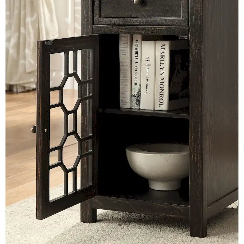 Emma 18-Inch Transitional Solid Wood Side Table with 1 Drawer by Furniture of America - image 11