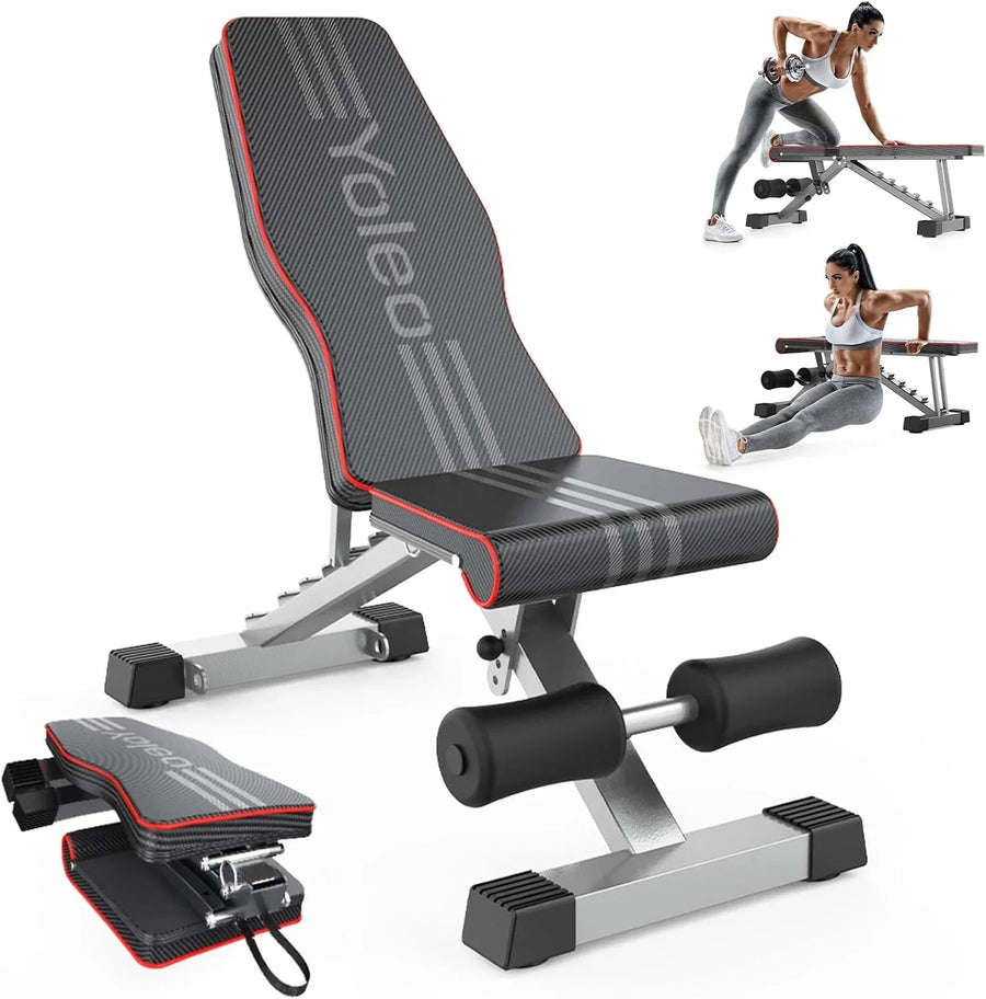 Yoleo Adjustable Weight Bench for Full Body Workout, Foldable Bench Press Bench - image 1