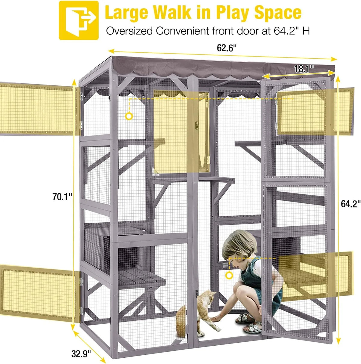 Large Walk-In Outdoor Cat Enclosure - image 7