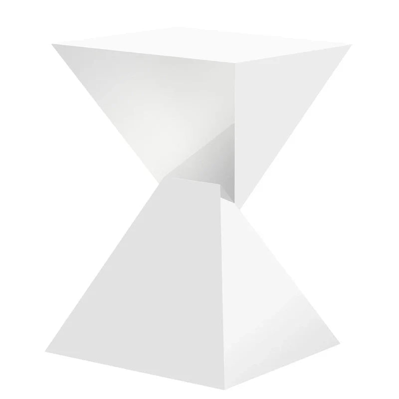 Contemporary Acrylic Accent End Table for Outdoor Use - Dimensions: 18.11"H x 12.6"W x 12.6"L - image 15