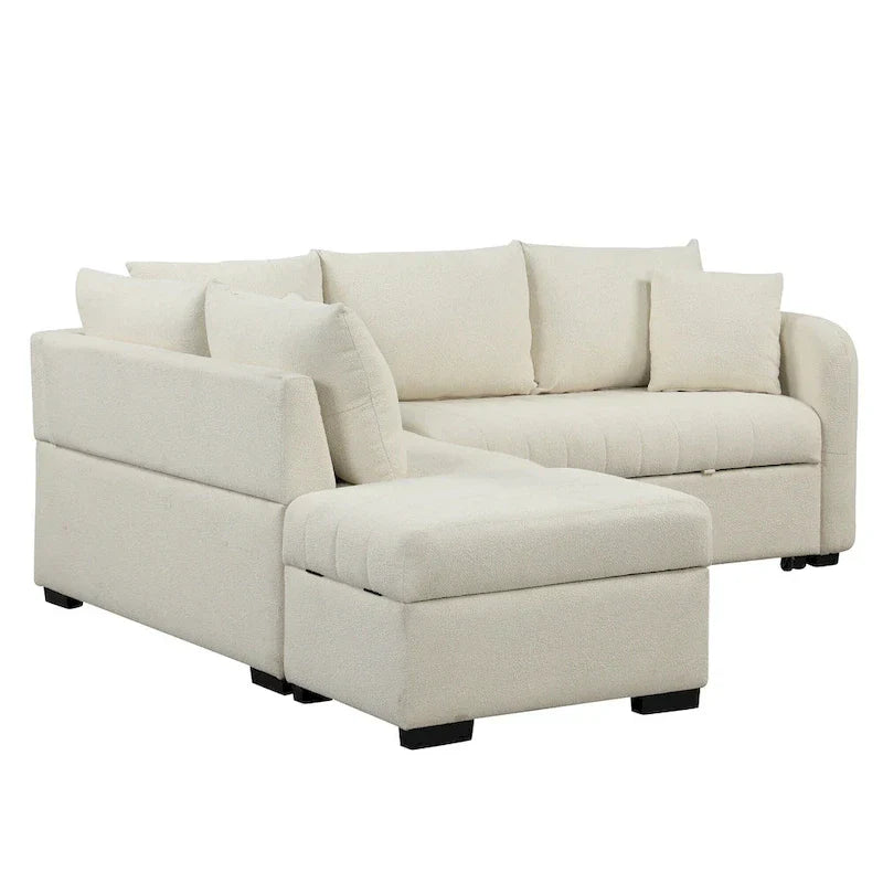 Roomfitters L-Shaped Sleeper Sofa with USB Ports, Power Outlets, and Versatile Storage Ottoman - image 21