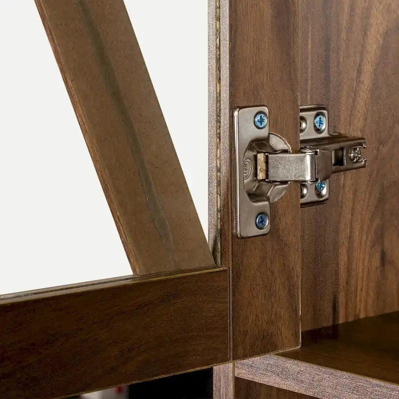 Spacious Kitchen Pantry Storage Cabinet Featuring Glass Doors - image 24