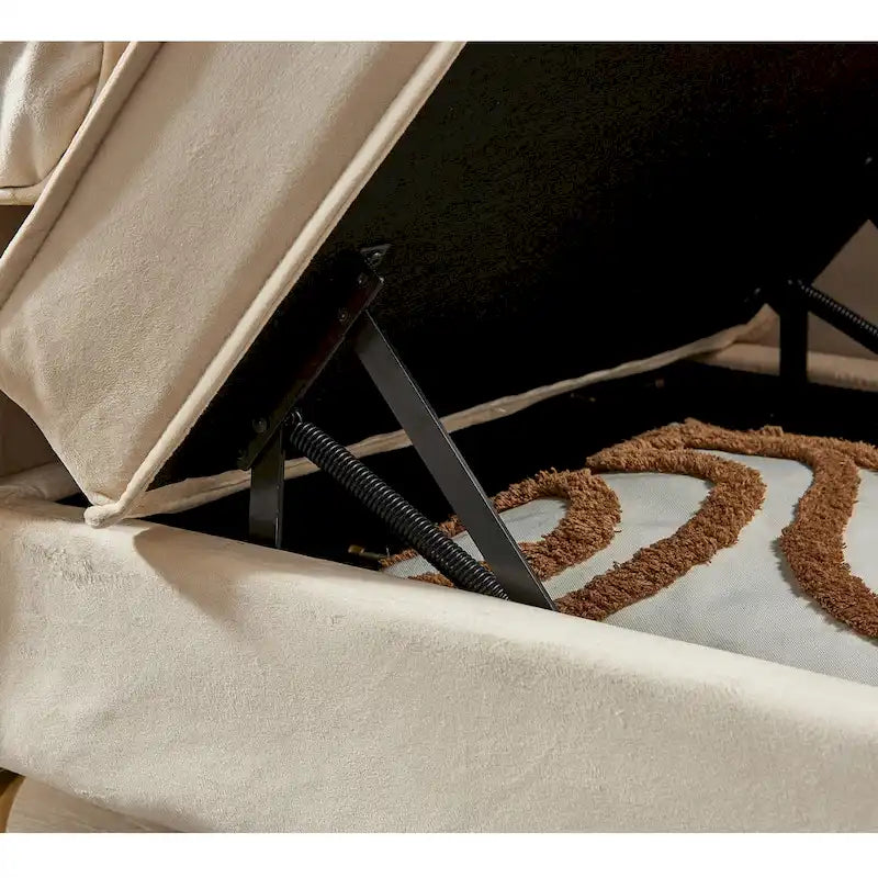Contemporary Velvet Chaise Lounge Chair with Storage - image 35