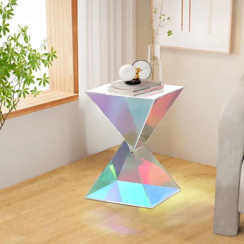Contemporary Acrylic Accent End Table for Outdoor Use - Dimensions: 18.11"H x 12.6"W x 12.6"L - image 18