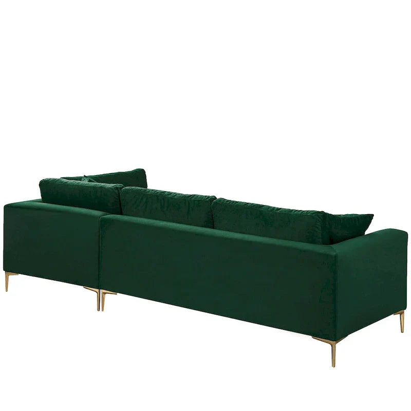 Mae Velvet Corner Sectional Sofa in Mid-Century Modern Style - image 7