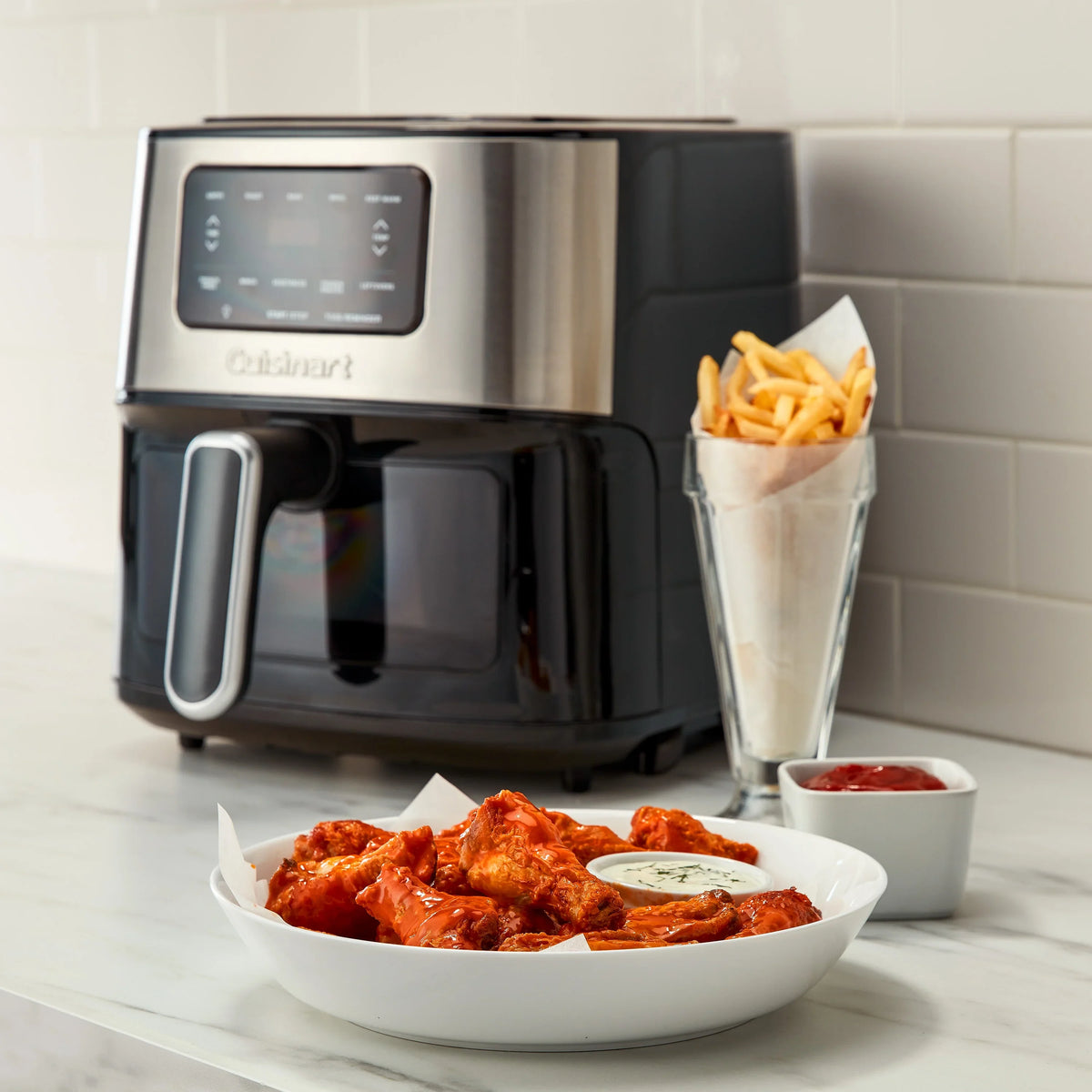Open Box Cuisinart Air Fryer Oven - 6-Quart Basket Stainless Steel Air Fryer - Dishwasher-Safe Parts with 5 Presets - Roast, Bake, Broil, Air Fry and Keep Warm - Quick and Easy Meals - AIR-200 - image 3